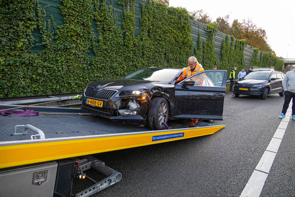 Zes voertuigen betrokken bij kettingbotsing