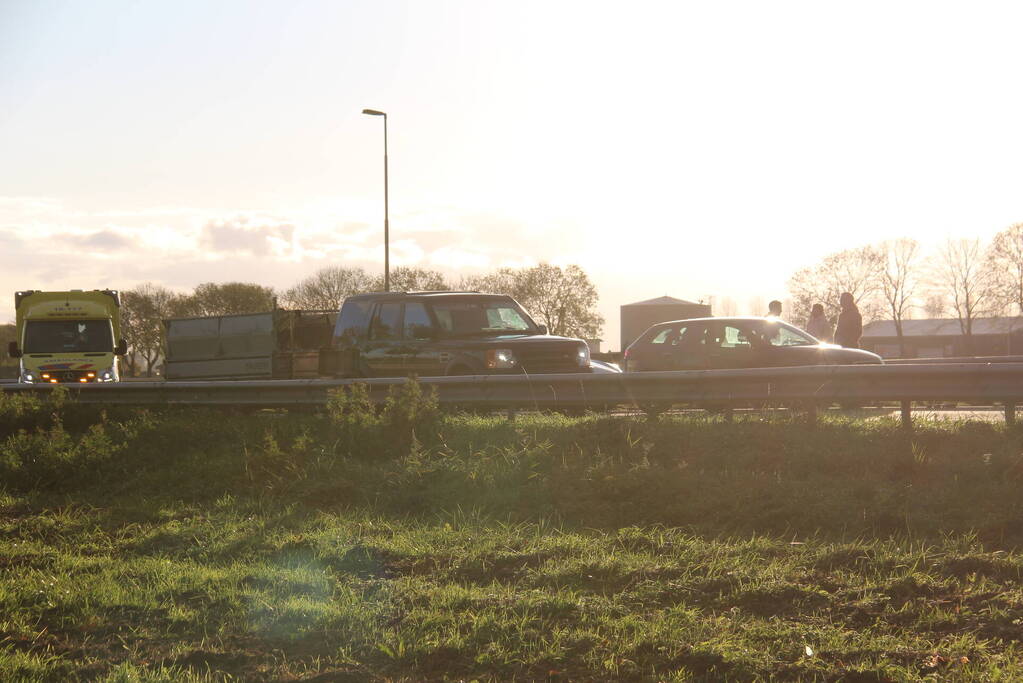 Forse vertraging op snelweg door aanrijding