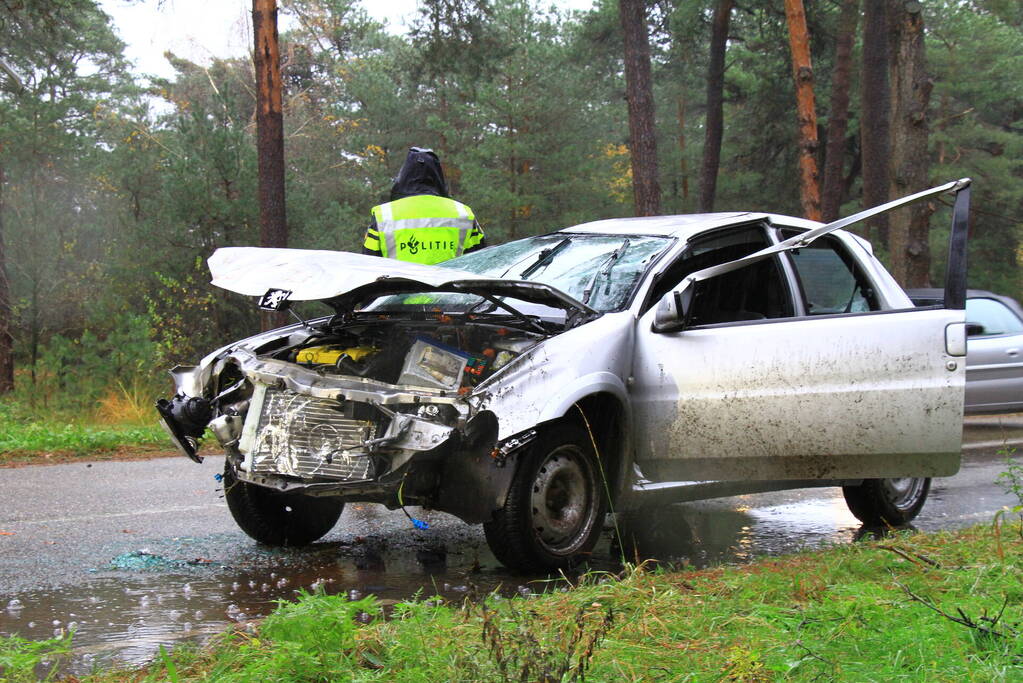 Automobilist verliest macht over het stuur en klapt op boom