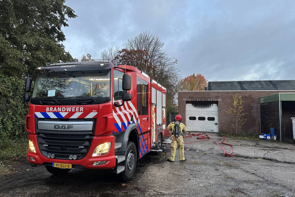 Rookontwikkeling bij brand in oude textielfabriek