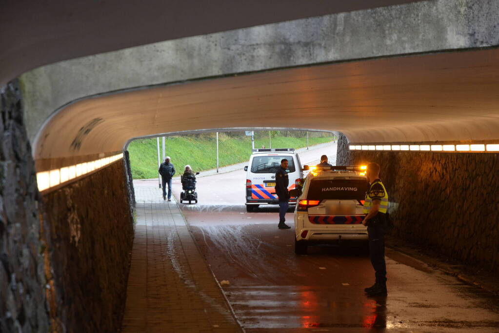 Ongeval tussen scooterrijder en fietser