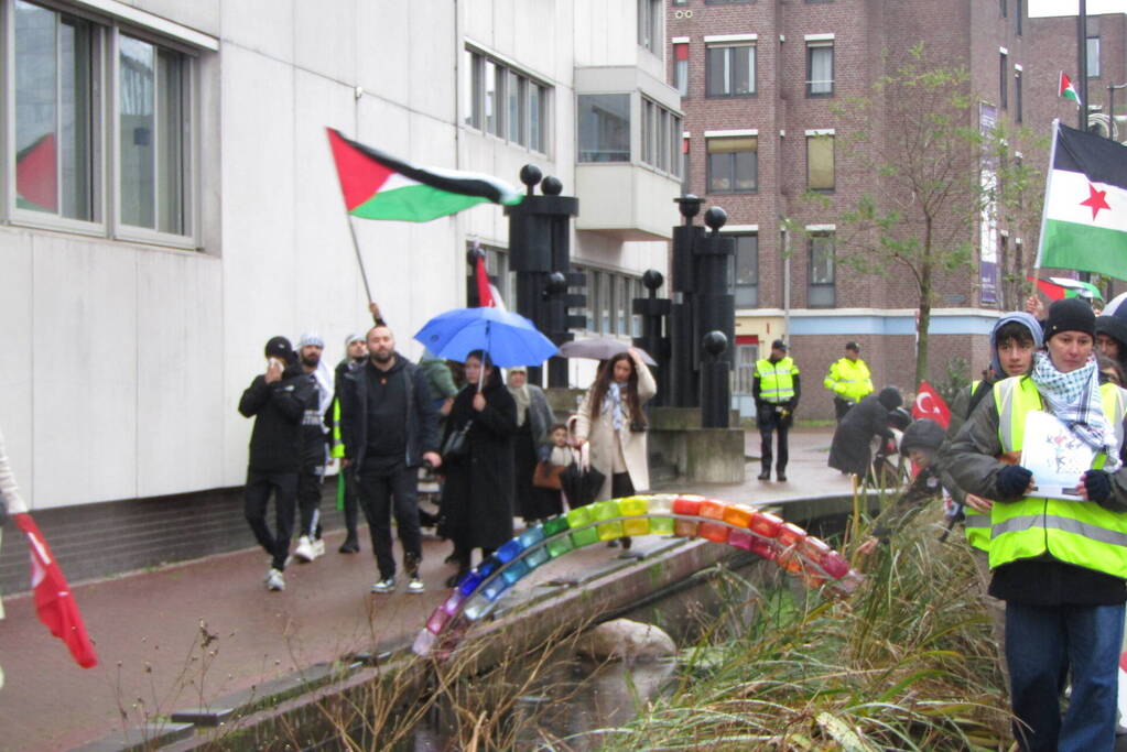 Grote opkomst bij Pro Palestina demonstratie