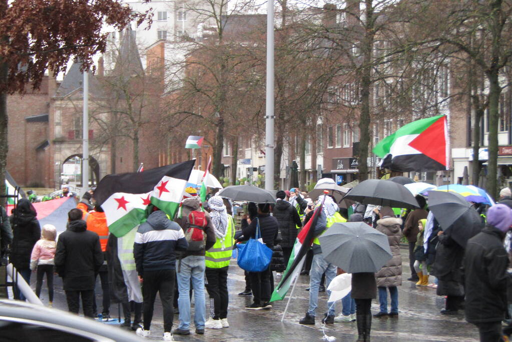 Grote opkomst bij Pro Palestina demonstratie