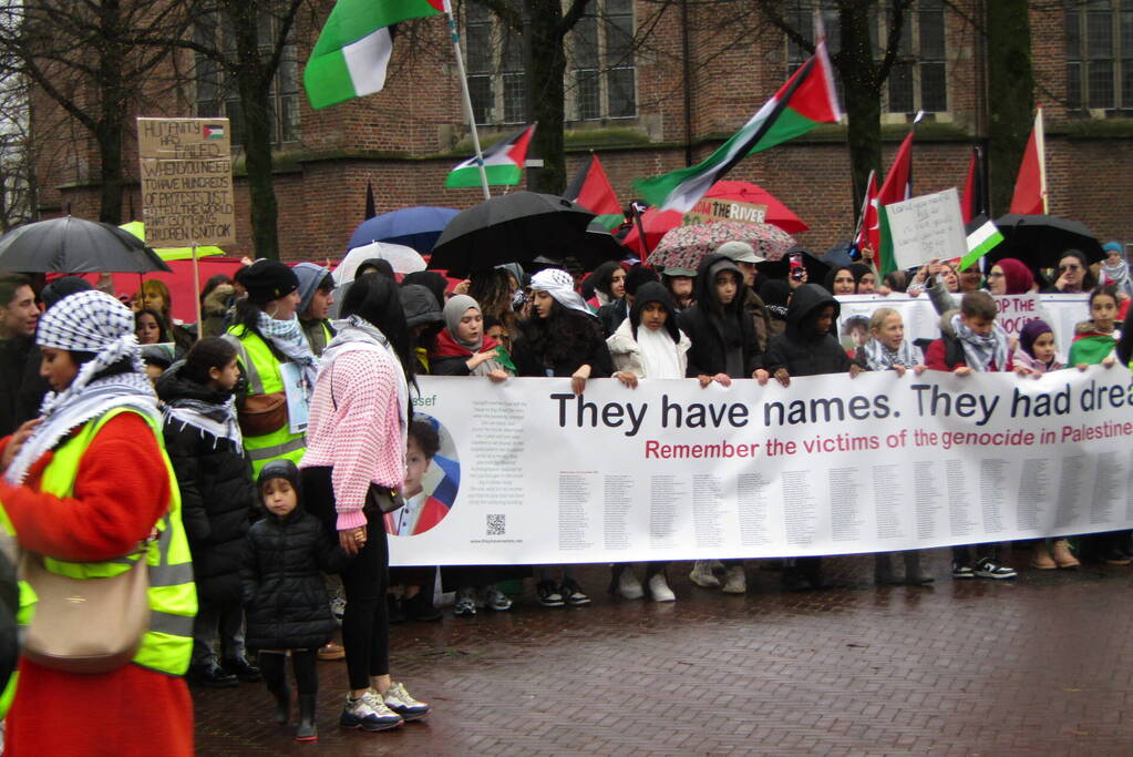 Grote opkomst bij Pro Palestina demonstratie