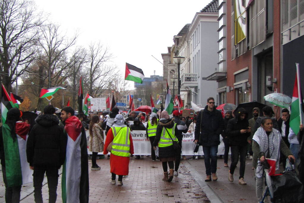 Grote opkomst bij Pro Palestina demonstratie