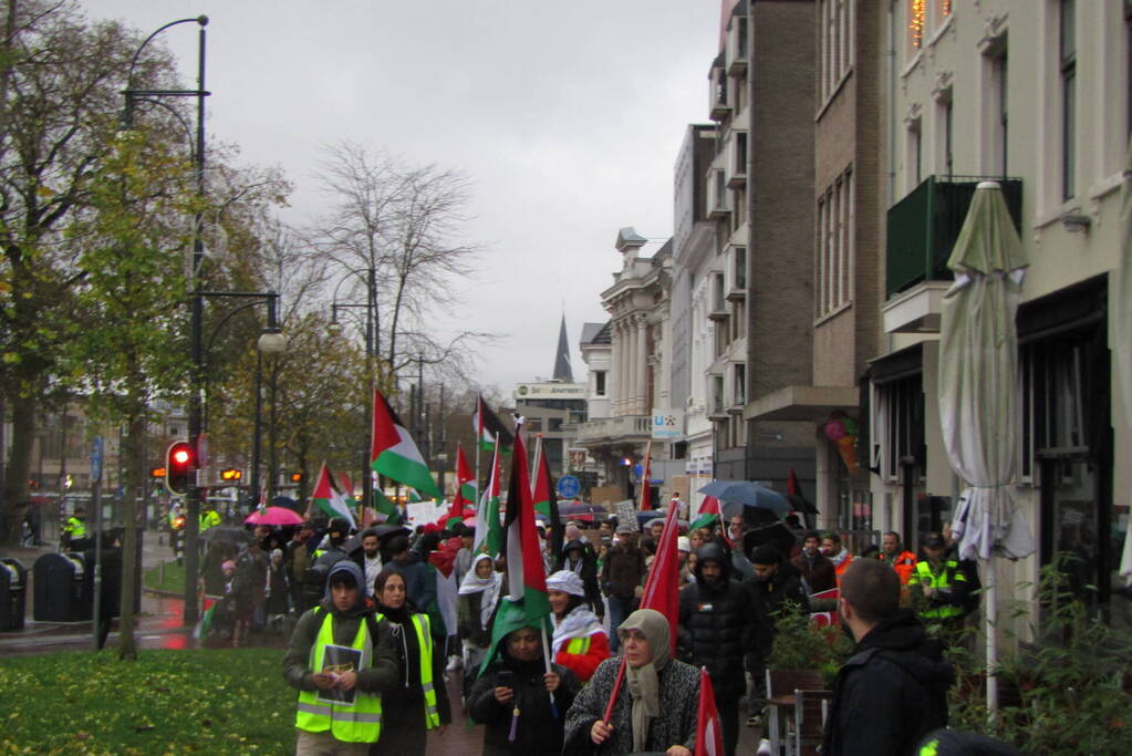 Grote opkomst bij Pro Palestina demonstratie