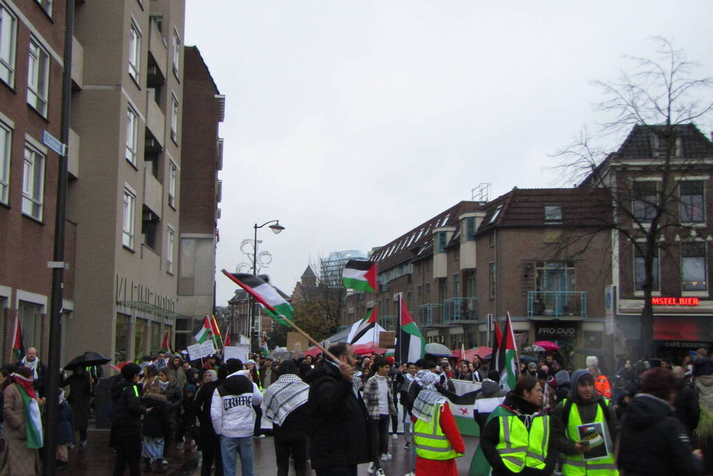 Grote opkomst bij Pro Palestina demonstratie