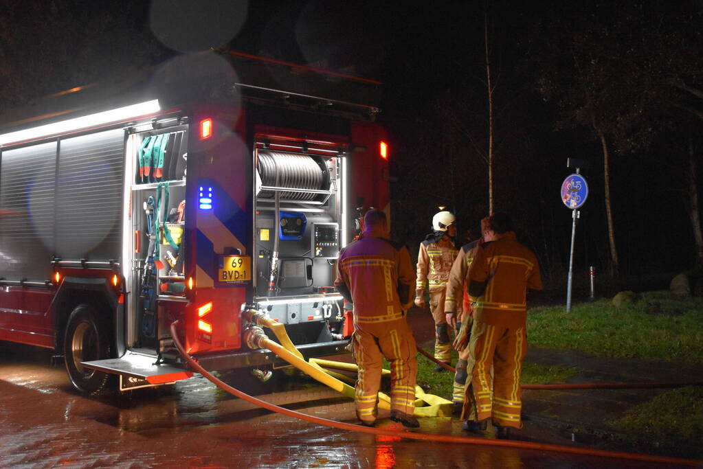 Flinke brand in grote container