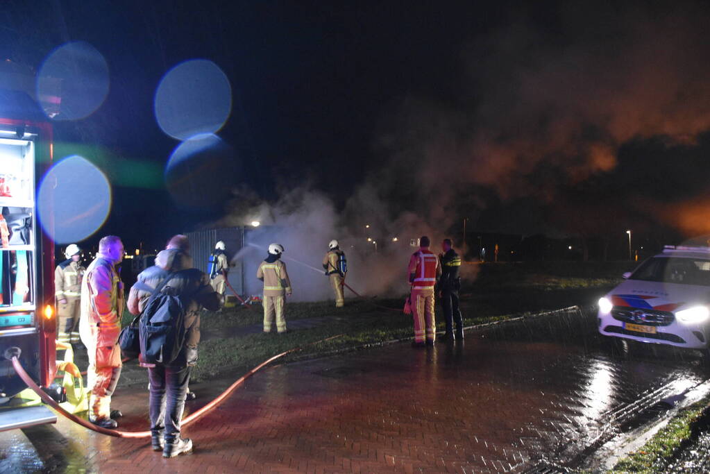 Flinke brand in grote container