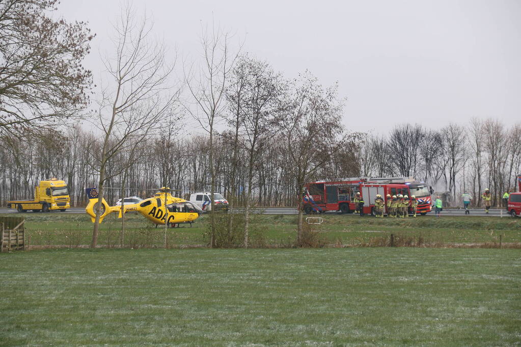 Meerdere gewonden bij ernstig ongeval tussen meerdere voertuigen