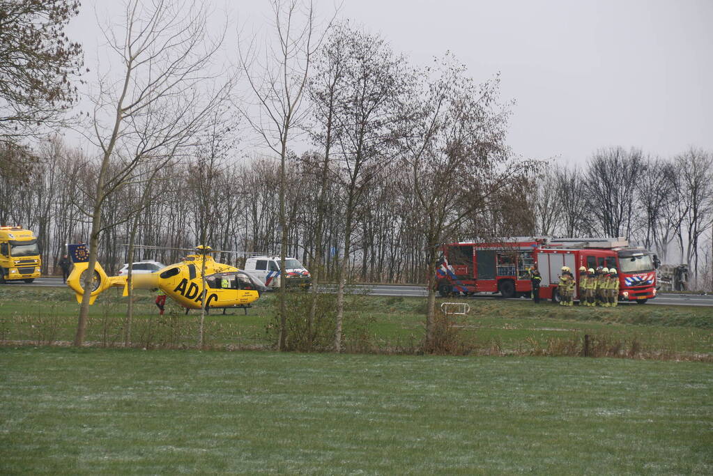 Meerdere gewonden bij ernstig ongeval tussen meerdere voertuigen