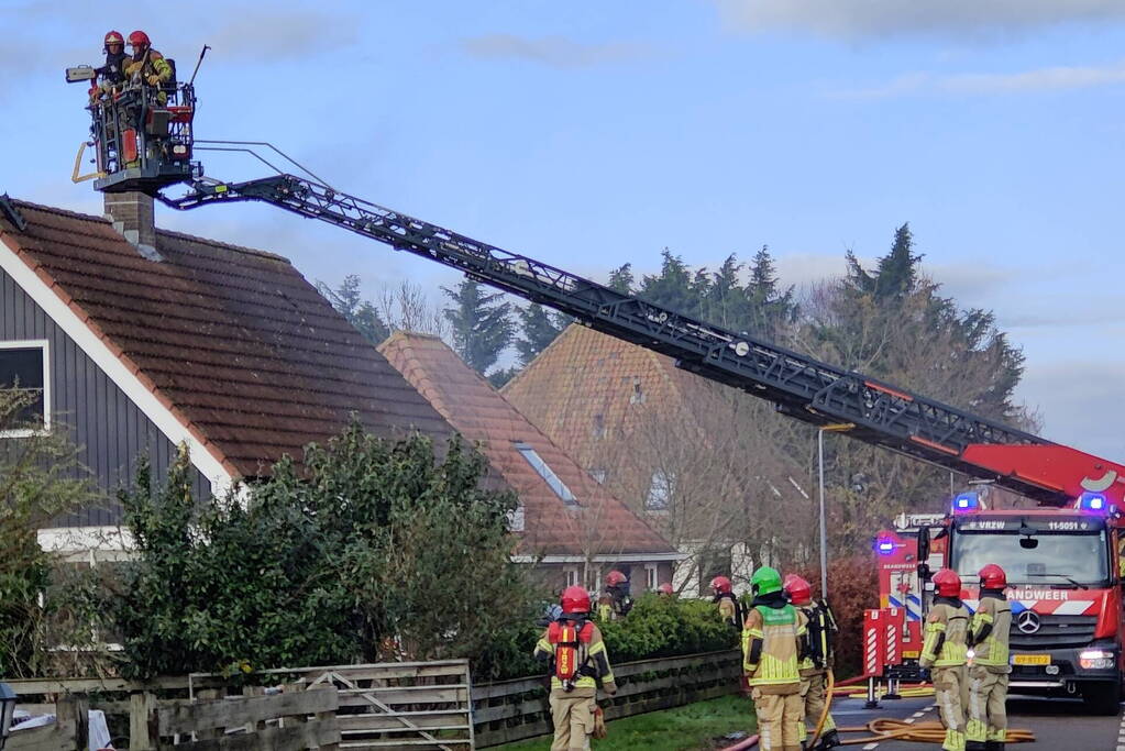 Grote brand in vrijstaande woning