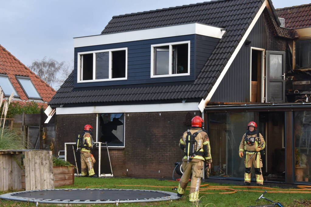 Grote brand in vrijstaande woning