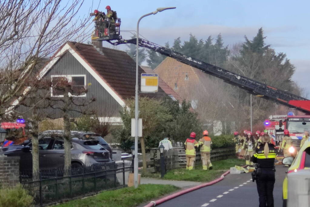 Grote brand in vrijstaande woning