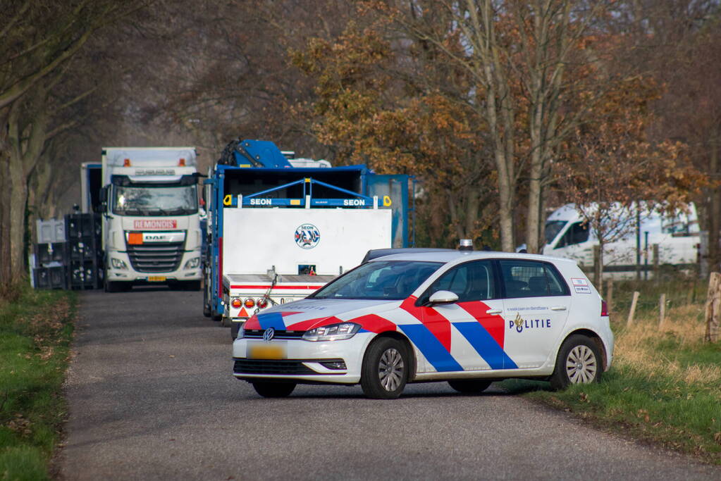 Politie verwijdert laatste drugsafval uit drugslab