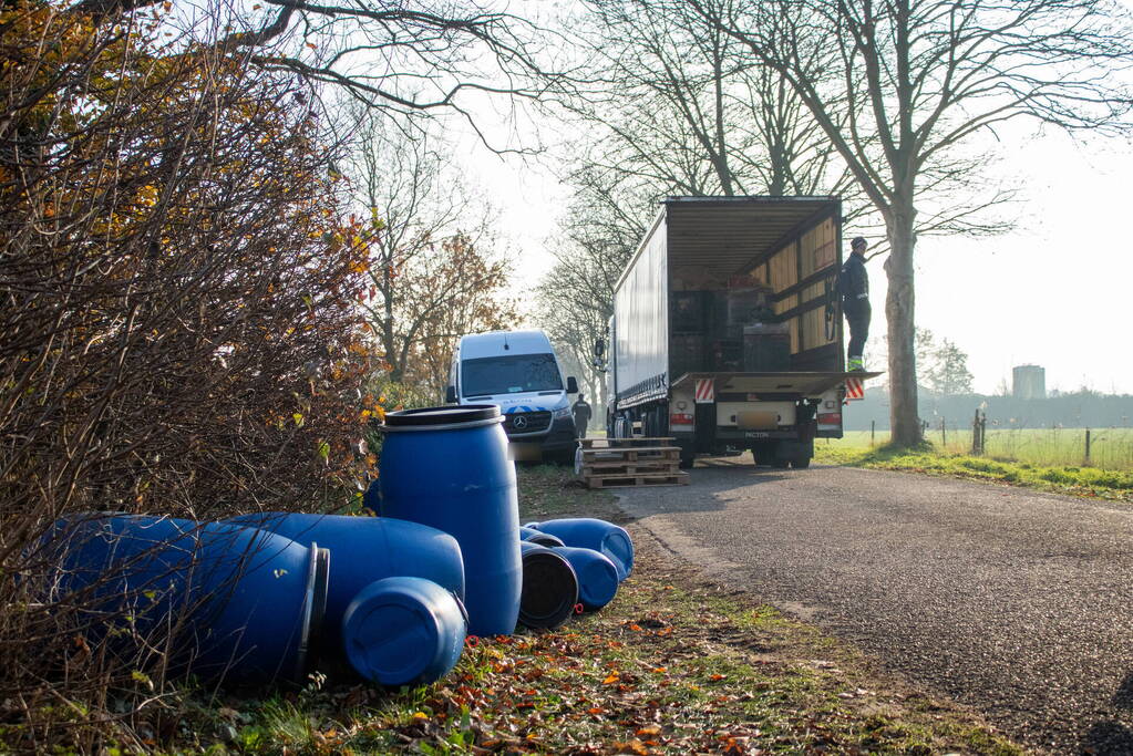 Politie verwijdert laatste drugsafval uit drugslab