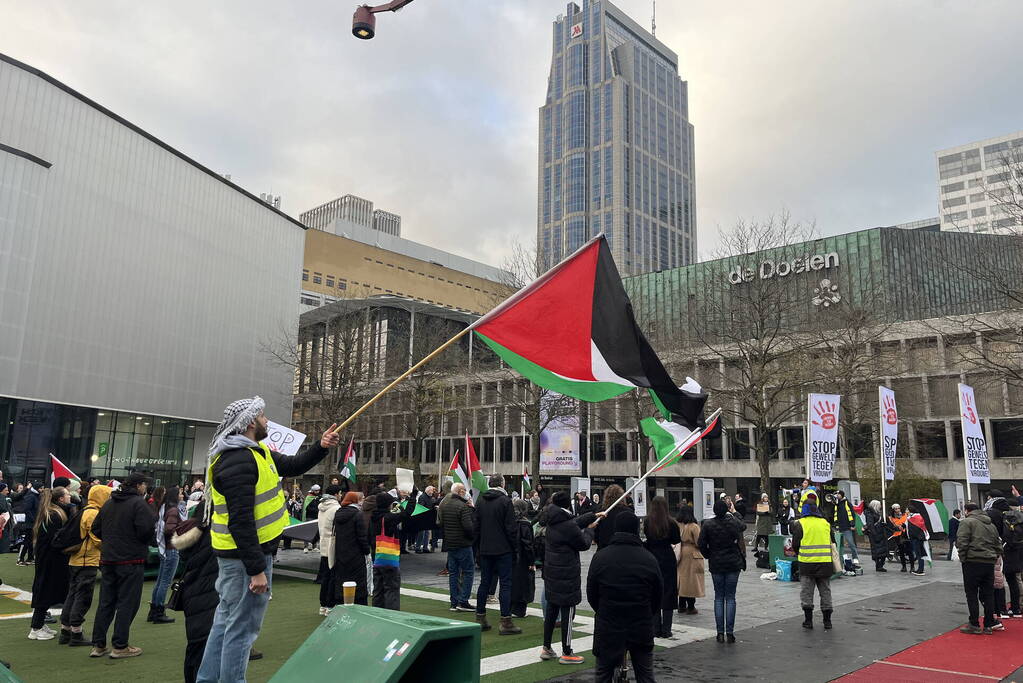 Tientallen aanwezigen bij pro-Palestinademonstratie