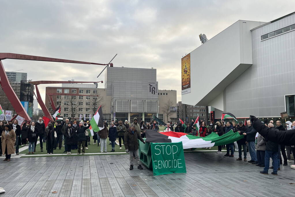 Tientallen aanwezigen bij pro-Palestinademonstratie