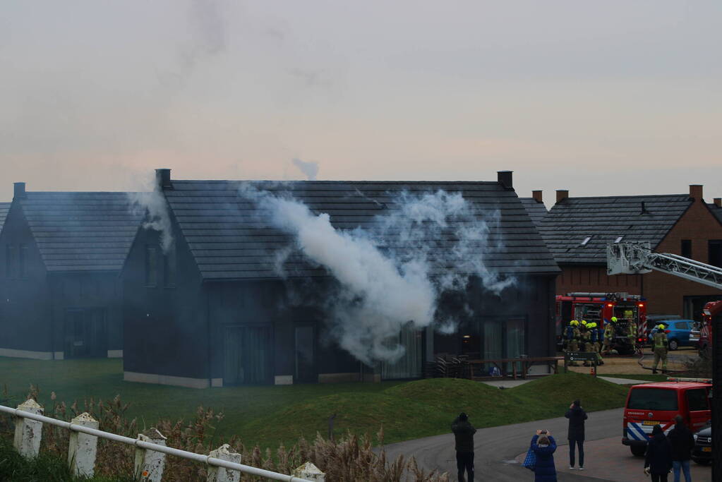 Felle brand in sauna van vakantiewoning