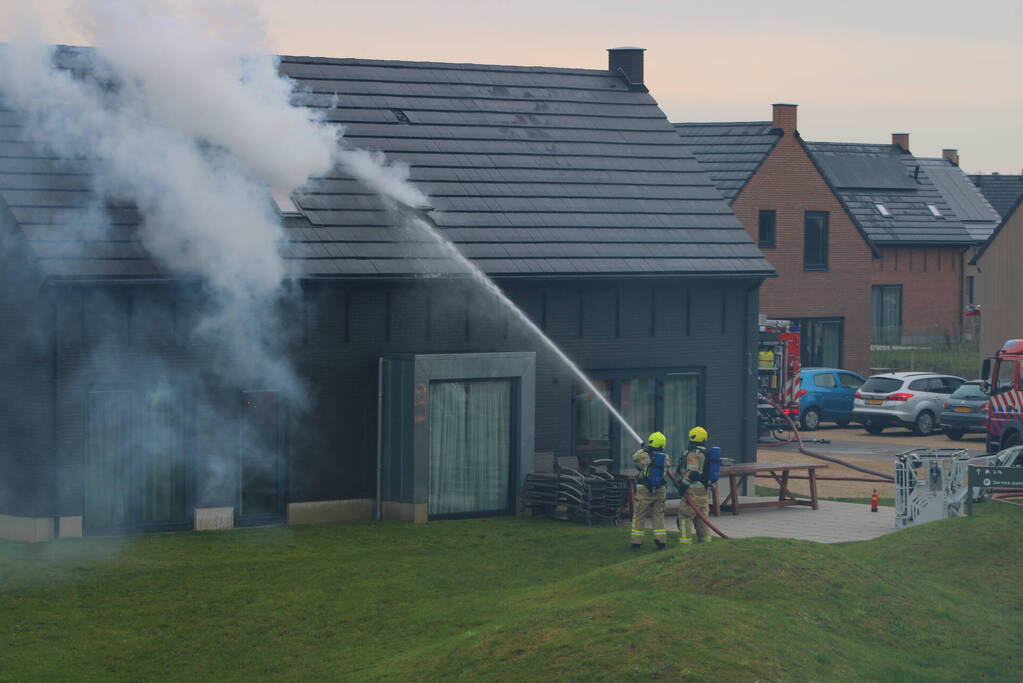 Felle brand in sauna van vakantiewoning