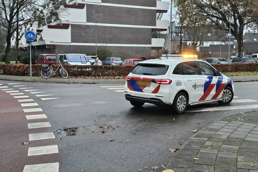 Fietser aangereden bij rotonde