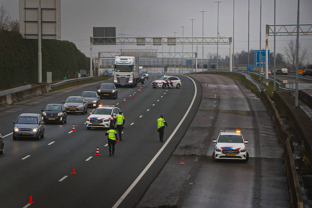 Eenzijdig ongeval op de snelweg