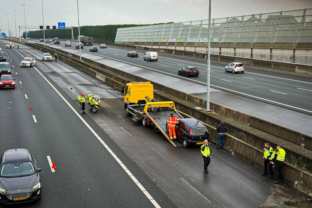 Eenzijdig ongeval op de snelweg