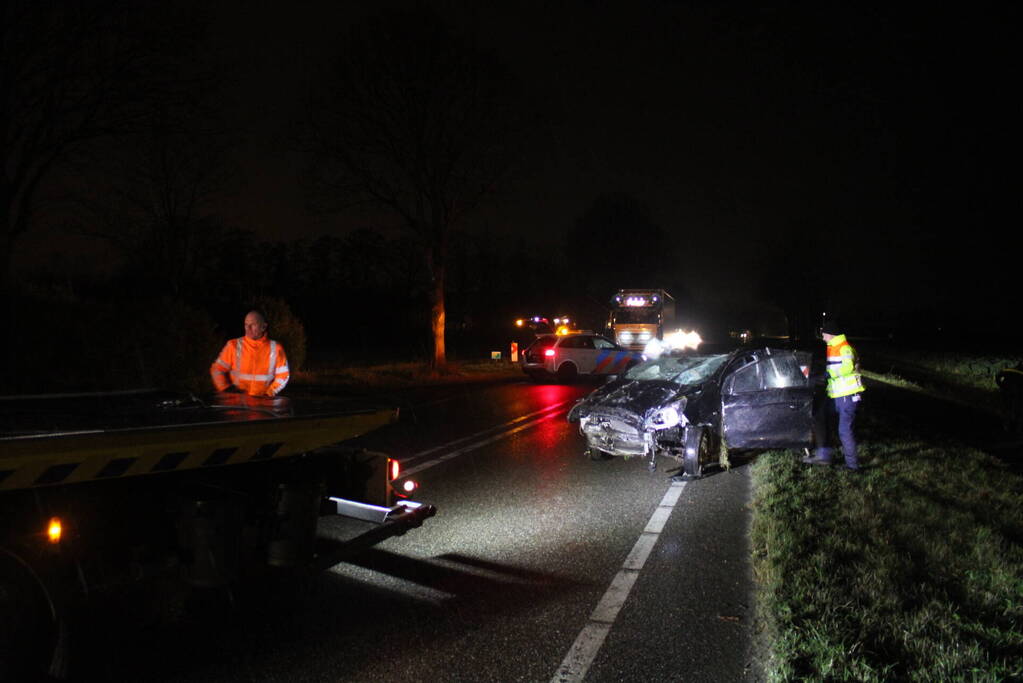 Bestuurder gevlucht na eenzijdig ongeval