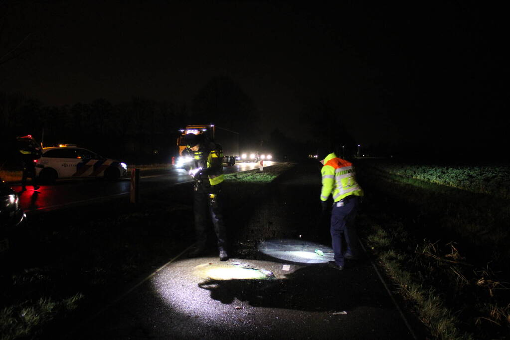 Bestuurder gevlucht na eenzijdig ongeval