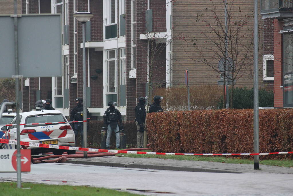 Persoon heeft gaskraan opengedraait arrestatieteam aanwezig