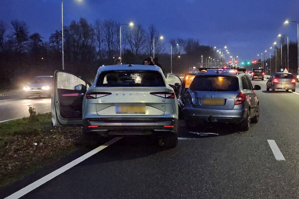 Vier voertuigen betrokken bij ongeval