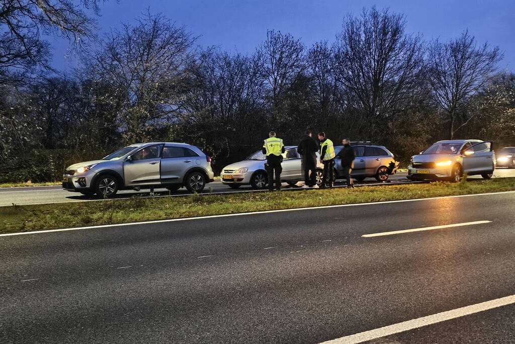 Vier voertuigen betrokken bij ongeval