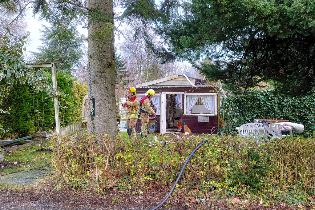 Brand in tuinhuis op volkstuincomplex