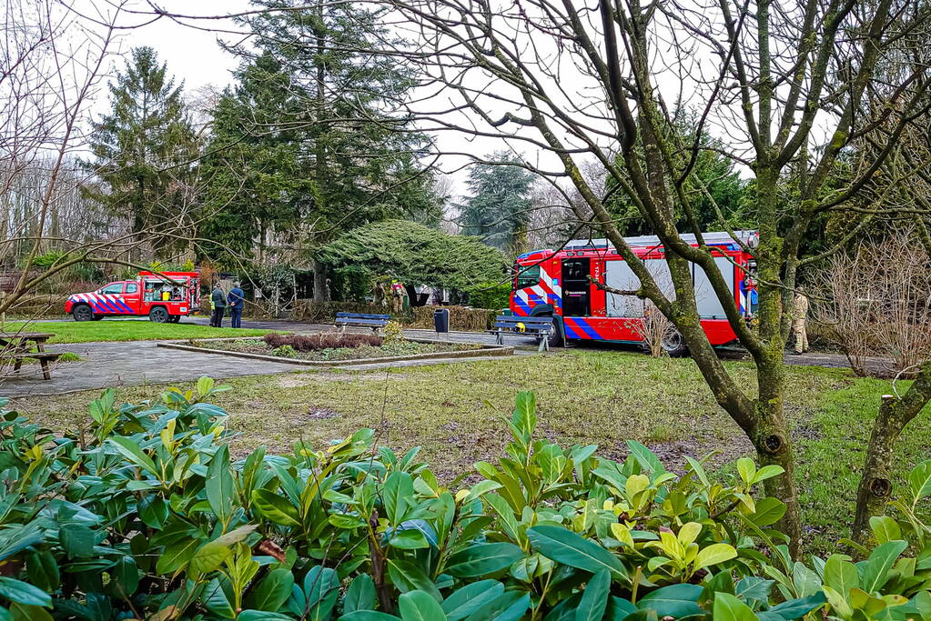 Brand in tuinhuis op volkstuincomplex