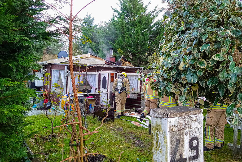 Brand in tuinhuis op volkstuincomplex