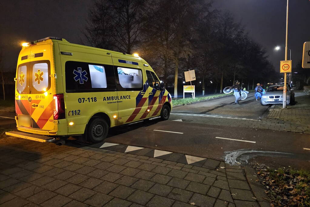 Fietser gewond bij aanrijding met auto