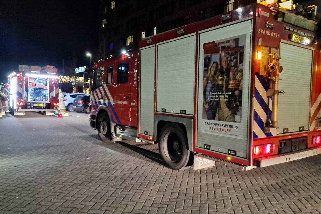 Brandweer controleert sauna van hotel op brand