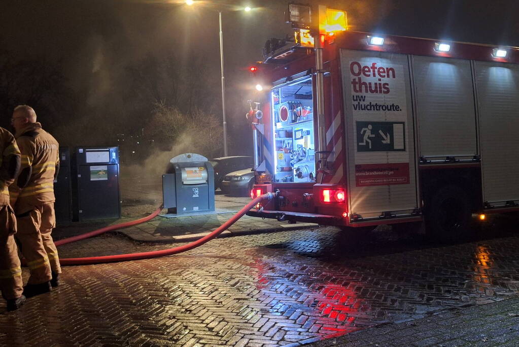 Brand in ondergrondse container