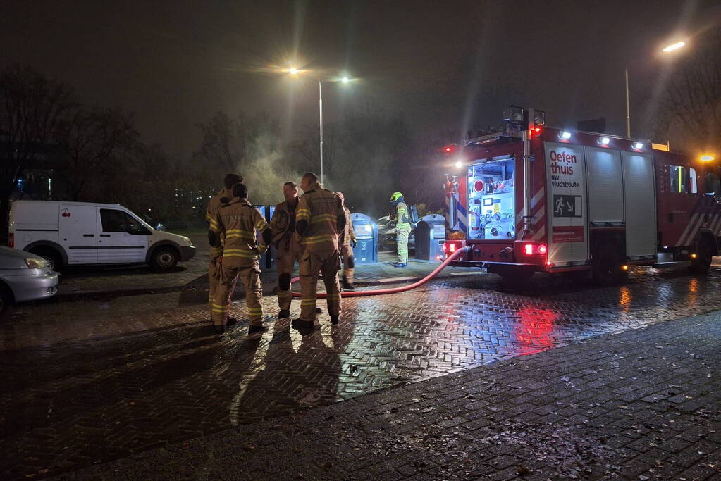 Brand in ondergrondse container