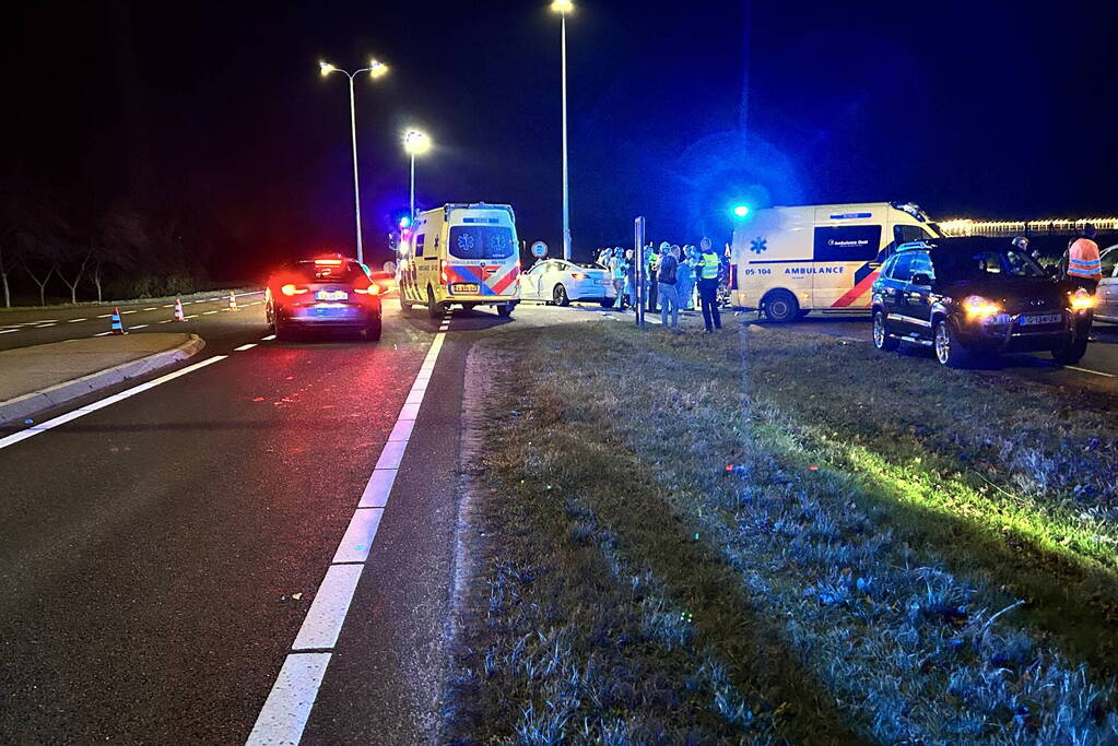 Ernstig ongeval tussen automobilist en scooterrijder