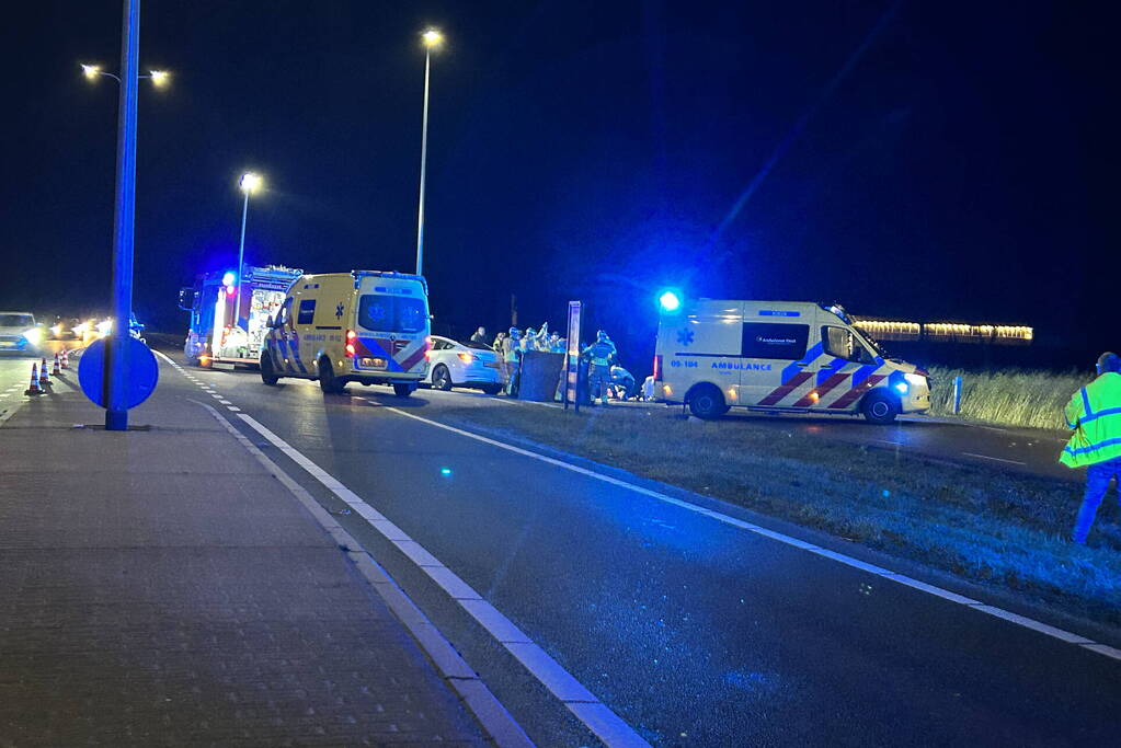 Ernstig ongeval tussen automobilist en scooterrijder