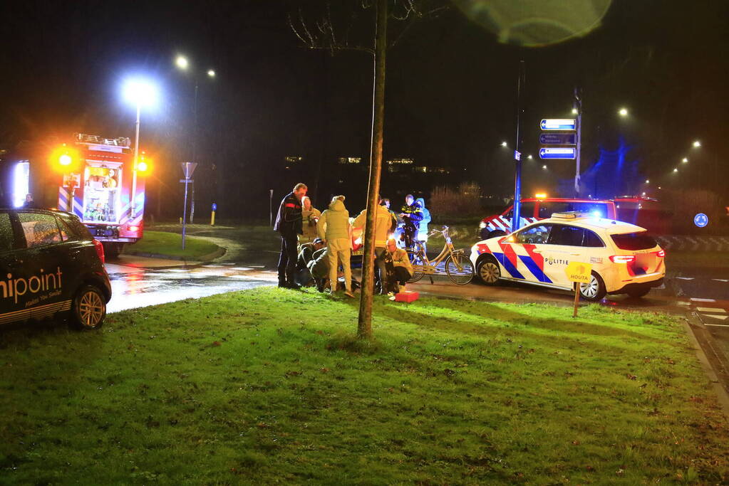 Fietser gewond bij aanrijding met bezorger