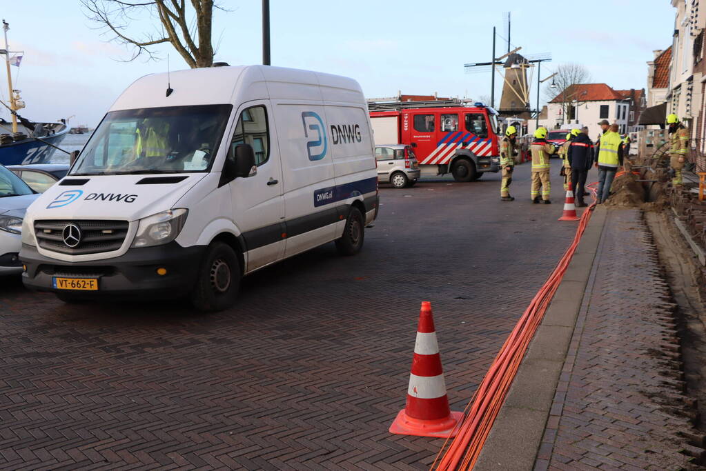 Gasleiding geraakt tijdens aanleg glasvezelkabels