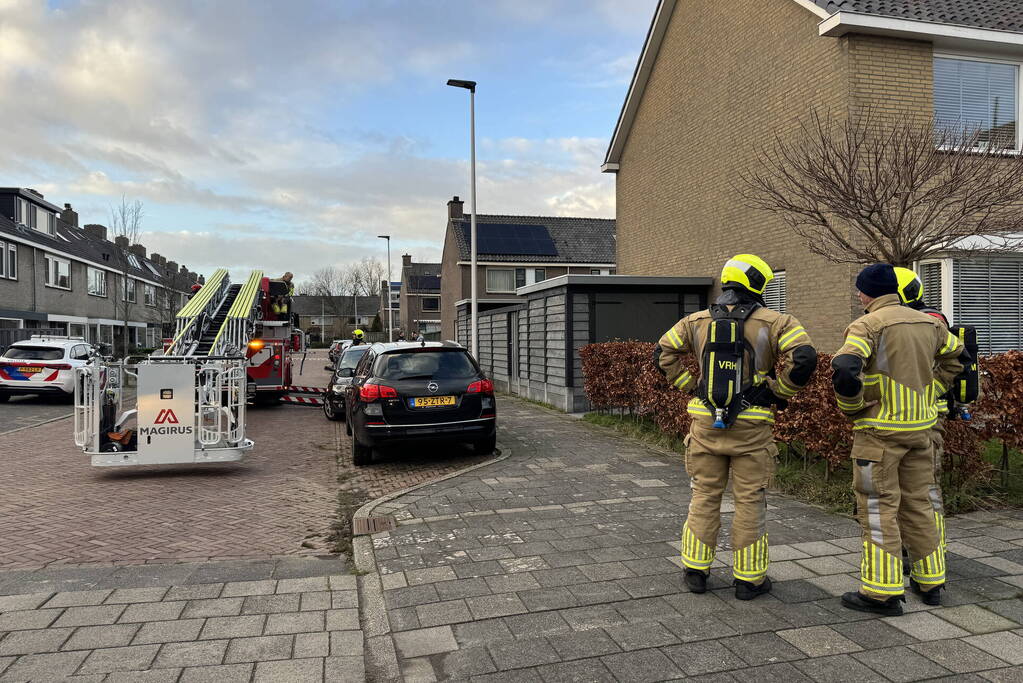 Schoorsteenbrand trekt veel bekijks