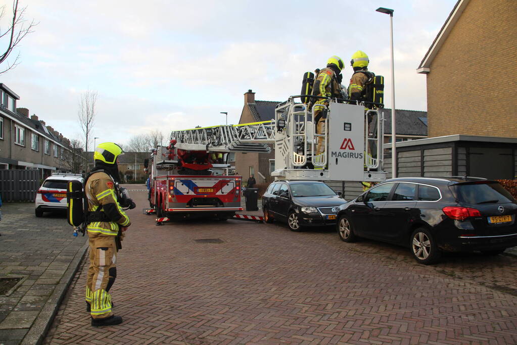 Schoorsteenbrand trekt veel bekijks