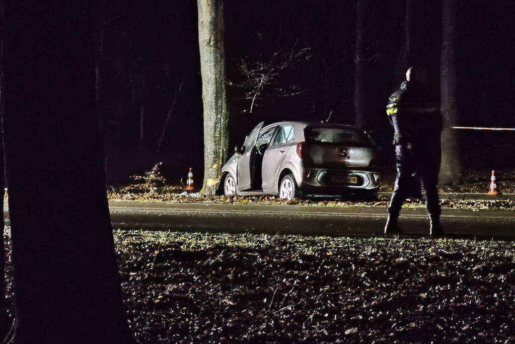 Persoon overleden bij botsing met boom