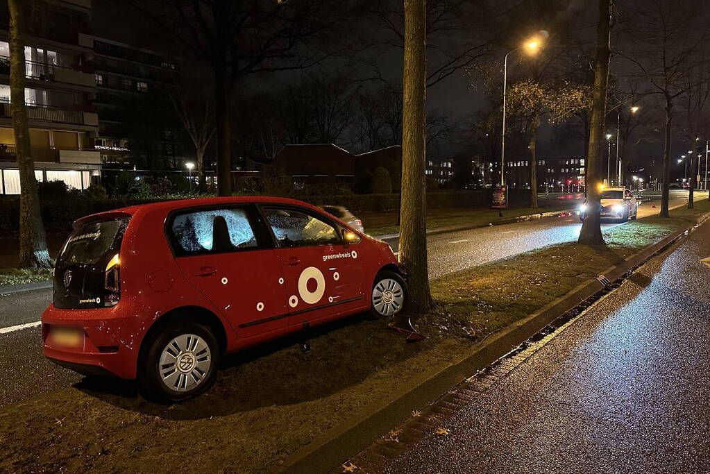 Bejaard echtpaar gewond bij botsing tegen boom