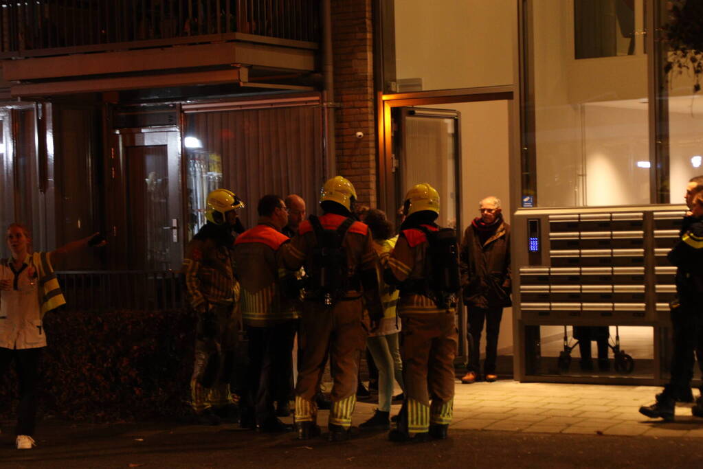 Brand in keuken van appartementencomplex