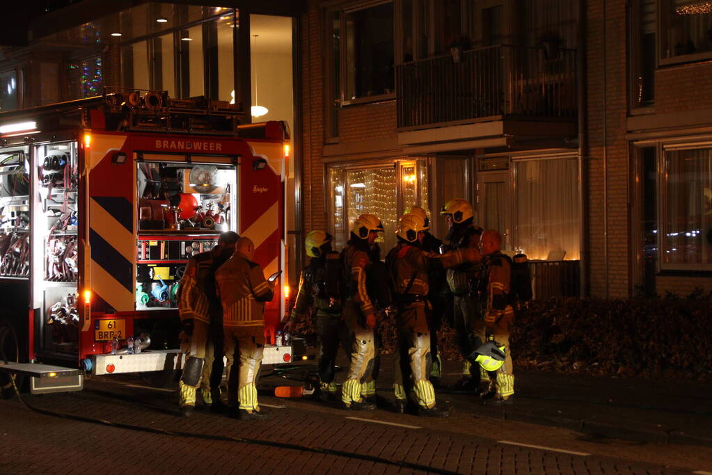 Brand in keuken van appartementencomplex