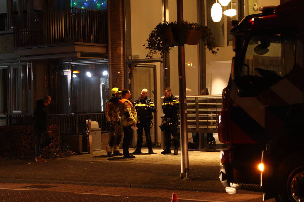 Brand in keuken van appartementencomplex